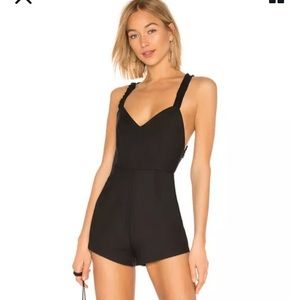 By The Way dallas ruffle strap romper Black Sz. M